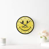 Classic Yellow Happy Face Runde Wanduhr (Zuhause)