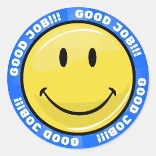 Classic Yellow Happy Face Runder Aufkleber