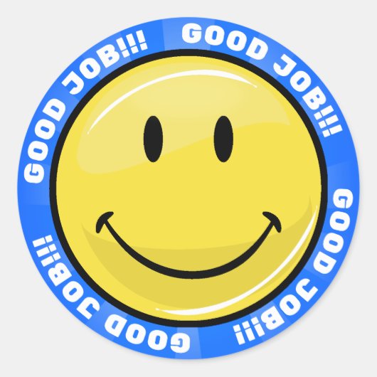 Classic Yellow Happy Face Runder Aufkleber (Vorderseite)