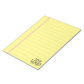 Classic Yellow Legal 8.5 x 11 mit Logo Notizblock (angewinkelt)
