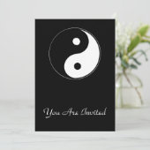 Classic Yin Yang Einladung (Stehend Vorderseite)