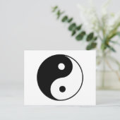Classic Yin Yang Postkarte (Stehend Vorderseite)