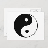 Classic Yin Yang Postkarte (Vorne/Hinten)