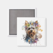Classic Yorkie Kühlschrankmagnet (Vorderseite/Rückseite)