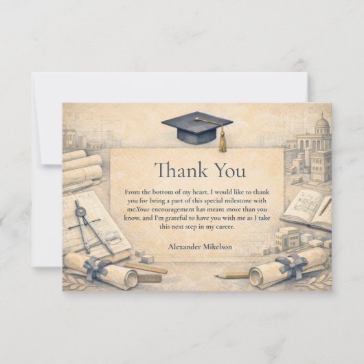 Classical Architecture Graduatio Dankeskarte (Vorderseite)