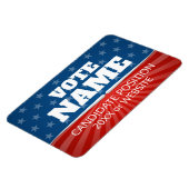 Classical Campaign - iconic stars stripes red blue Magnet (Linke Seite)