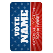 Classical Campaign - iconic stars stripes red blue Magnet (Vertikal)