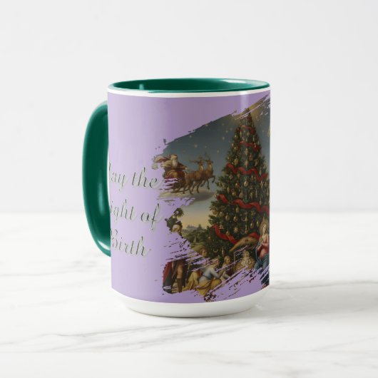Classical Christmas Nativity Art Coffee Mug Tasse (Vorderseite Links)