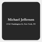 Classical Creative Trendy Black & White Quadratischer Aufkleber (Vorderseite)