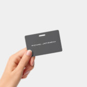 Classical Creative Trendy Dark Grey & White Ausweis (Handheld)