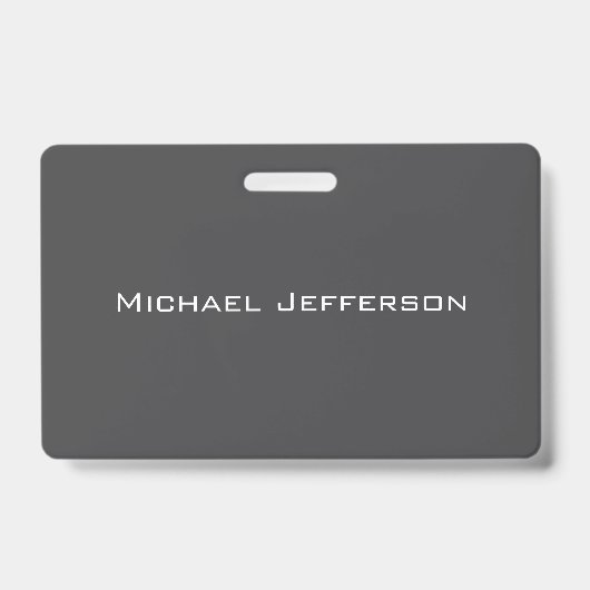 Classical Creative Trendy Dark Grey & White Ausweis (Vorderseite)