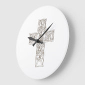 Classical Cross Art Große Wanduhr (Winkel)