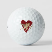 Classical Cupid Romantic Modern Wedding Elegant  Golfball (Vorderseite)