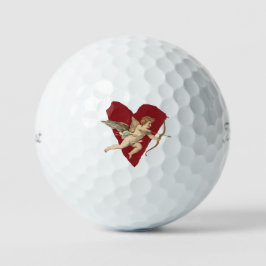 Classical Cupid Romantic Modern Wedding Elegant  Golfball