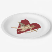 Classical Cupid Romantic Modern Wedding Elegant  Pappteller (Schrägansicht)