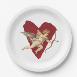 Classical Cupid Romantic Modern Wedding Elegant  Pappteller