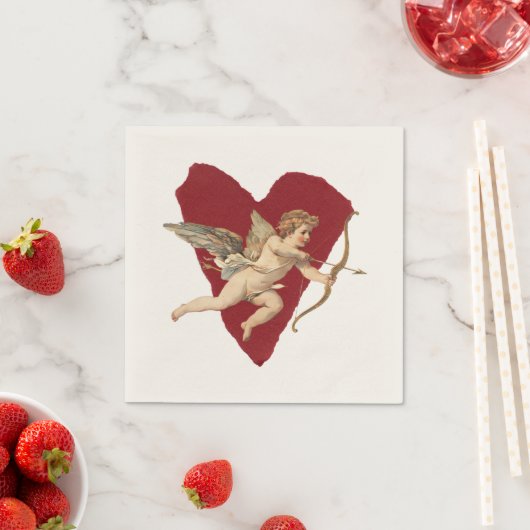 Classical Cupid Romantic Modern Wedding Elegant  Serviette (Beispiel)