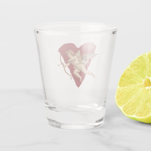 Classical Cupid Romantic Modern Wedding Favor Gift Schnapsglas (Rückseite)