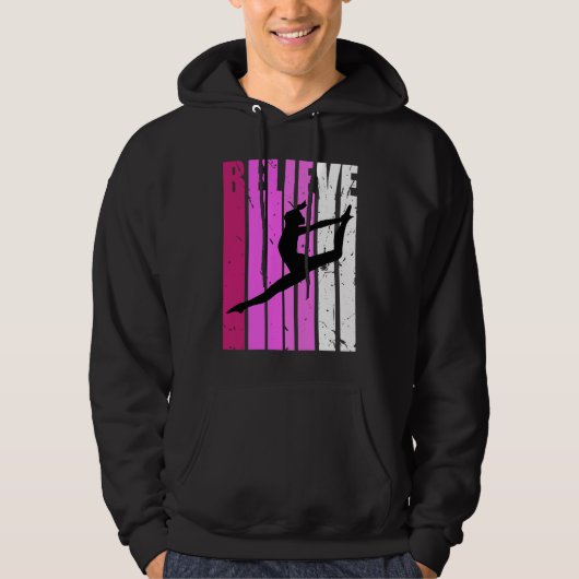 Classical Dance Pink Team Fan Believe Motivational Hoodie (Vorderseite)