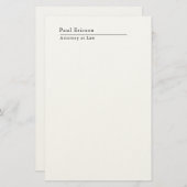 Classical Elegant Plain Professional Briefpapier (Vorne/Hinten)