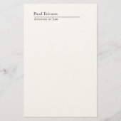 Classical Elegant Plain Professional Briefpapier (Vorderseite)