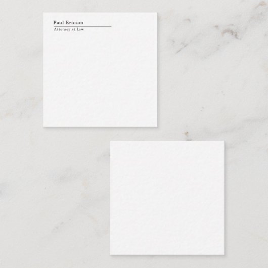 Classical Elegant Plain Professional Mitteilungskarte (Vorne/Hinten)