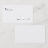 Classical Elegant Plain Professional Visitenkarte (Vorne/Hinten)