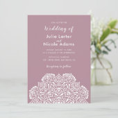 Classical Geometric Mandala Pattern Wedding Einladung (Stehend Vorderseite)