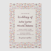 Classical Geometric Mandala Pattern Wedding Pergament Einladungen (Vorderseite)