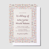 Classical Geometric Mandala Pattern Wedding Pergament Einladungen (Versetzt)