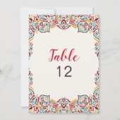 Classical Geometric Mandala Wedding Table Number Einladung (Vorderseite)