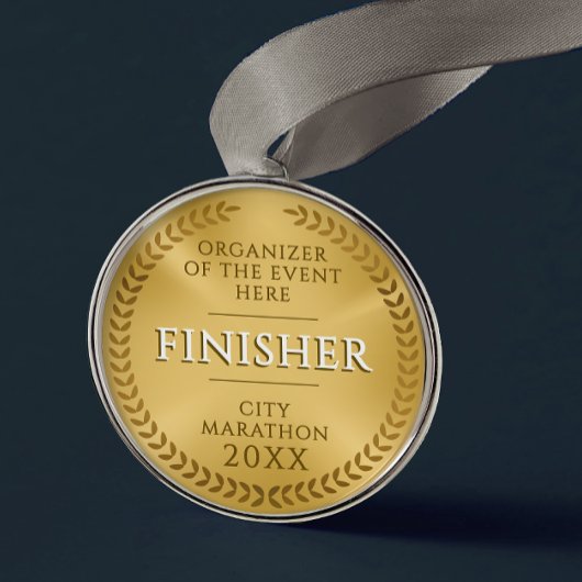 Classical Gold Lawrel Finisher Sport Race Medal Ornament Aus Metall