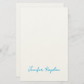 Classical Handwriting Minimalist Professional Briefpapier (Vorne/Hinten)