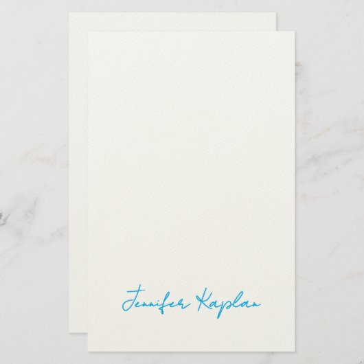 Classical Handwriting Minimalist Professional Briefpapier (Vorne/Hinten)