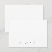 Classical Handwriting Minimalist Professional RSVP Karte (Vorne/Hinten)