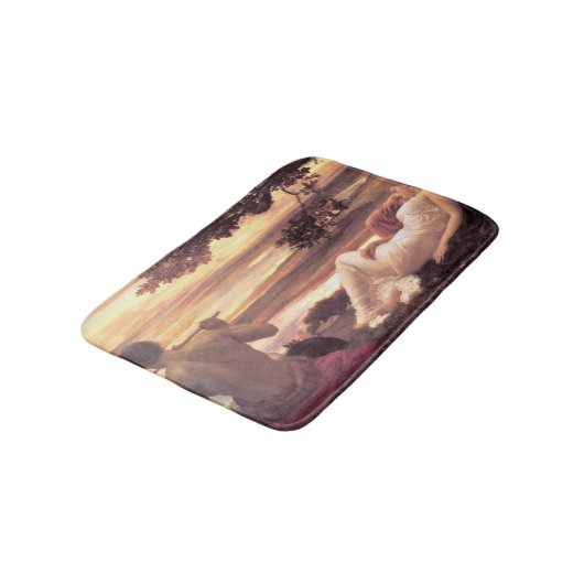 Classical Idyll (von Frederic Leighton) Badematte (Schrägansicht)