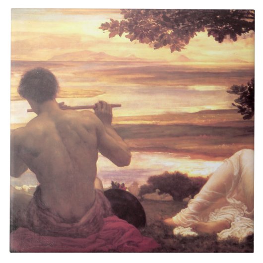 Classical Idyll (von Frederic Leighton) Fliese (Vorderseite)