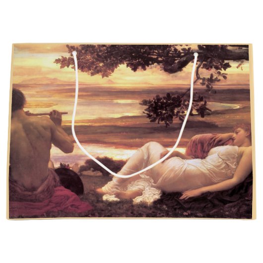 Classical Idyll (von Frederic Leighton) Große Geschenktüte (Vorderseite)