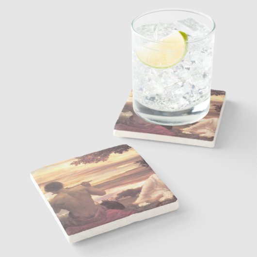 Classical Idyll (von Frederic Leighton) Steinuntersetzer (Seitenansicht)