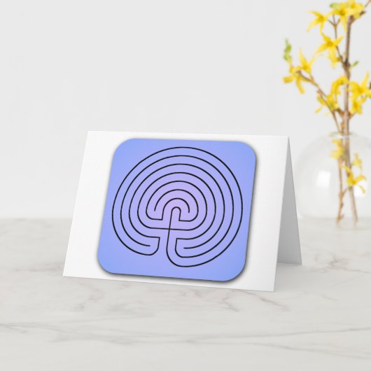 Classical Labyrinth Karte (Gelbe Blume)