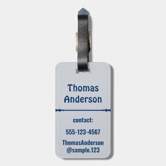 Classical Medical Color Combination Gepäckanhänger (Rückseite vertikal)