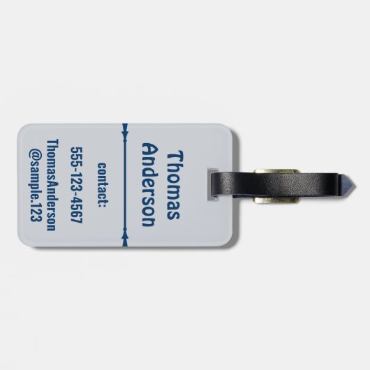 Classical Medical Color Combination Gepäckanhänger (Rückseite horizontal)