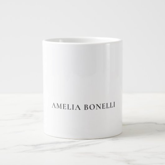 Classical Minimalist Professional Plain Jumbo-Tasse (Vorderseite)