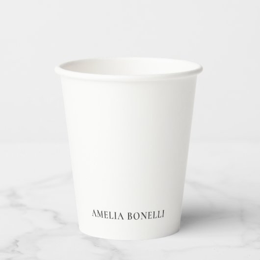 Classical Minimalist Professional Plain Pappbecher (Vorderseite)