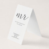 Classical Monogram Grey White Minimalist Plain Visitenkarten (Vorderseite)