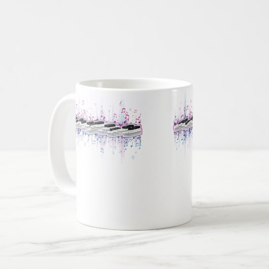 Classical Music Instrument Piano Keyboard Music No Kaffeetasse (Vorderseite Links)