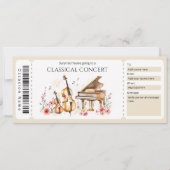 Classical Music Ticket Gift Certificate Einladung (Vorderseite)