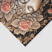 Classical Orange Roses Lady Illustration Seidenpapier (Ausschnitt)