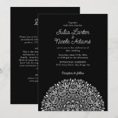 Classical Ornate Art Deco Style Mandala Wedding Einladung (Vorne/Hinten)