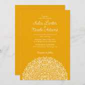 Classical Ornate Art Deco Style Mandala Wedding Einladung (Vorne/Hinten)